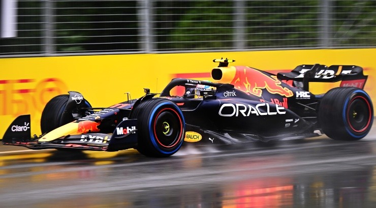 Checo Pérez tuvo una accidentada clasificación en Canadá. (Getty)