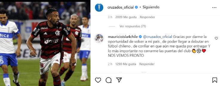 Mauricio Isla Instagram