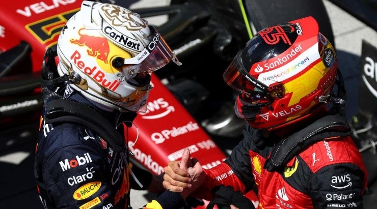 Sainz le compitió a Verstappen hasta el final. (Getty)