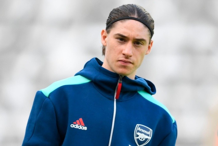 NEWCASTLE UPON TYNE, ENGLAND - MAY 16: Marcelo Flores of Arsenal before the Premier League match between Newcastle United and Arsenal at St. James Park on May 16, 2022 in Newcastle upon Tyne, England. (Photo by Stuart MacFarlane/Arsenal FC via Getty Images)