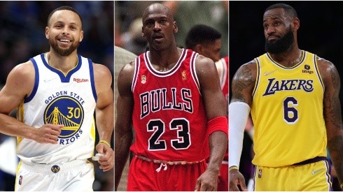 Stephen Curry, Michael Jordan y LeBron James