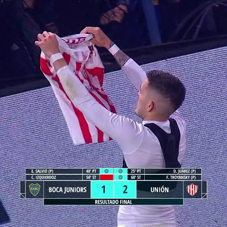 Franco Troyansky celebración Boca Unión