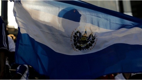 El Salvador fan waves a flag during a game