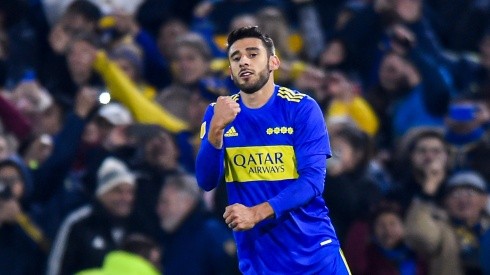 Eduardo Salvio en el último partido que jugó con Boca Juniors.