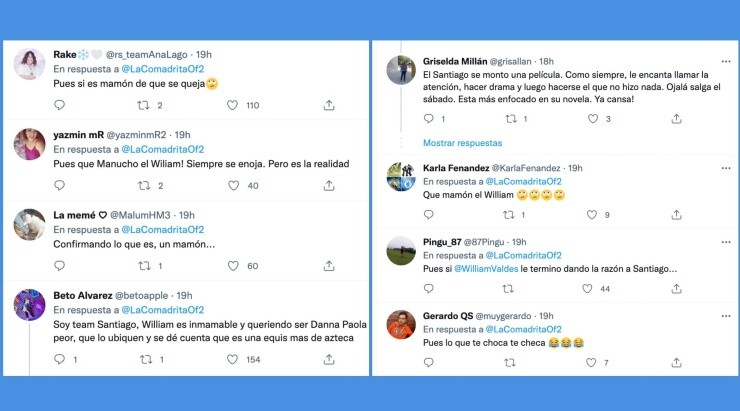 Las redes sociales en contra de William Valdés por pelear con Santiago de La Academia 2022. (Twitter)