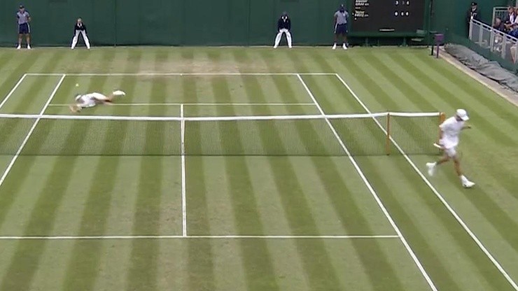 Insólito punto en Wimbledon.