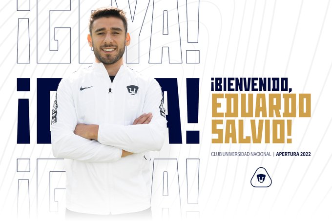 Salvio llega a Pumas tras su paso por Boca. Créditos: @PumasMX