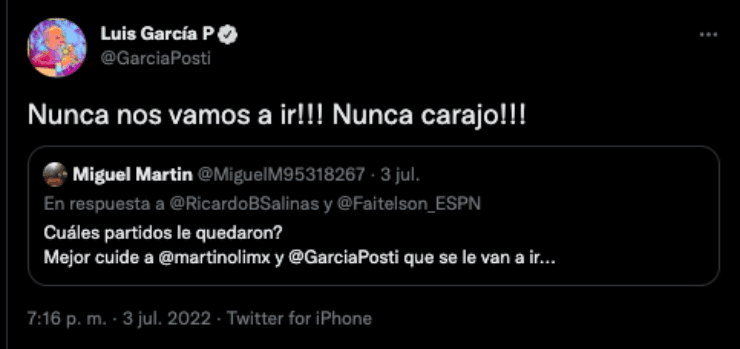 Luis García confirma si piensa salir de TV Azteca | Twitter: @GarciaPost