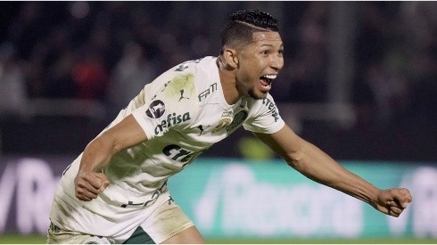 Rony of Palmeiras celebrates after scoring the secon goal of his team