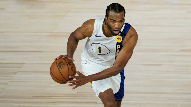 TJ Warrenj en Indiana Pacers en 2020. (Ashley Landis-Pool/Getty Images)