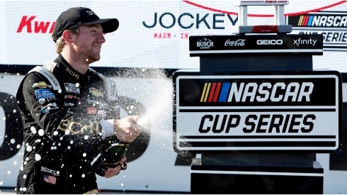 Tyler Reddick celebrates after winning the Kwik Trip 250 at Road America