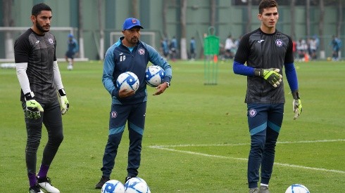 Jesús Corona y Sebastián Jurado en sus primeros entrenamientos con Oscar Pérez.