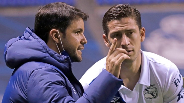 Nicolás Larcamón y Santiago Ormeño coincidieron en Puebla en el Guard1anes 2021.