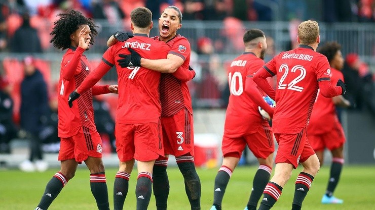 Toronto FC en celebración.