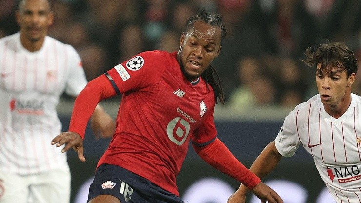 Renato en acción con Lille.