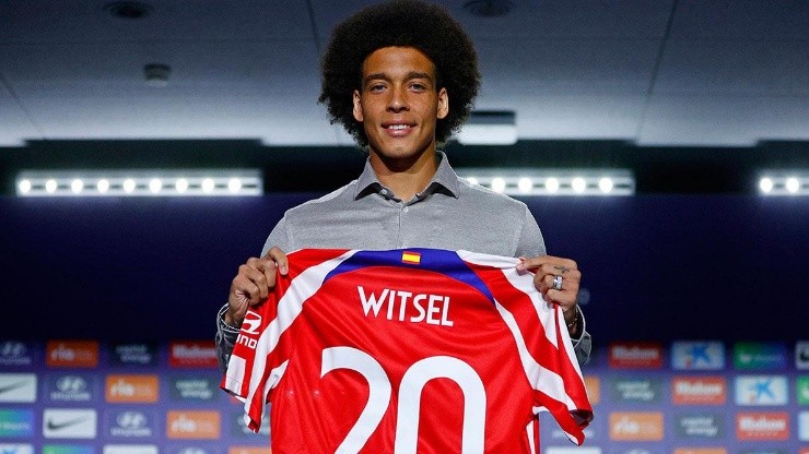 Witsel en presentación con Atlético de Madrid.