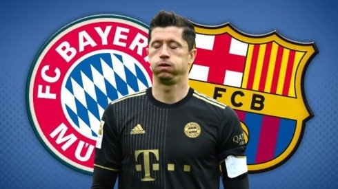 Robert Lewandowski, entre Barcelona y Bayern Munich.