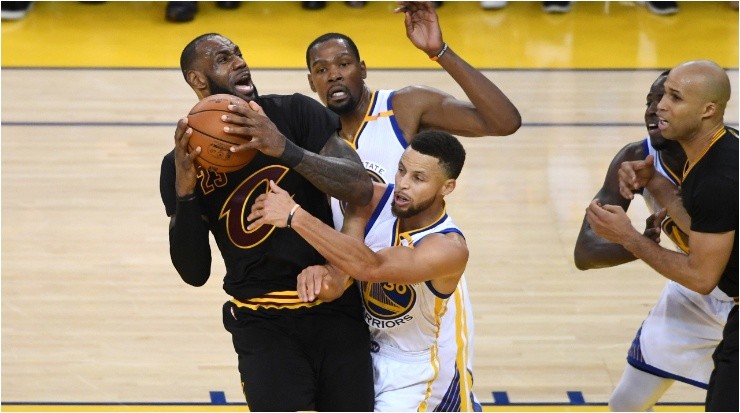 LeBron James Kevin Durant y Stephen Curry (Foto: Thearon W. Henderson | Getty Images)