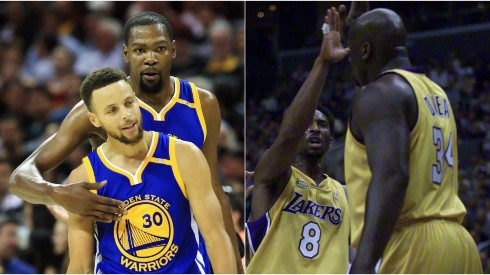Kevin Durant, Stephen Curry, Shaquille O'Neal y Kobe Bryant