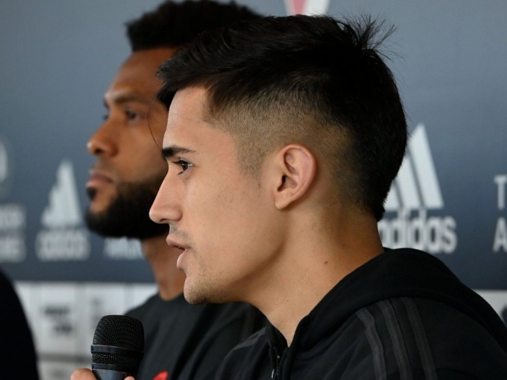 Pablo Solari durante su presentación | Foto: River Plate 