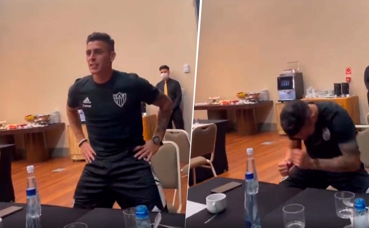 VIDEO | El desopilante baile de Pavón ante todo el plantel de Atlético  Mineiro