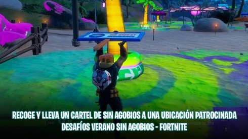 Fortnite: dónde recoger y llevar el cartel de Sin Agobios a una ubicación patrocinada