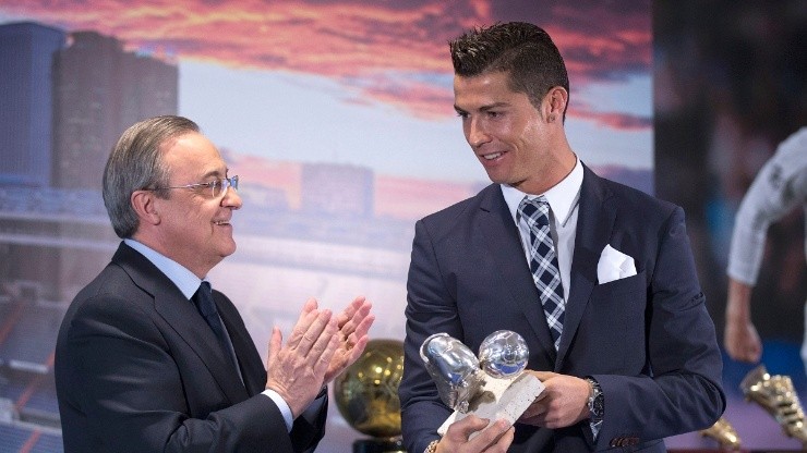 Florentino Pérez y Cristiano Ronaldo en Real Madrid.