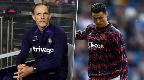 Tuchel y Cristiano Ronaldo en sus labores.