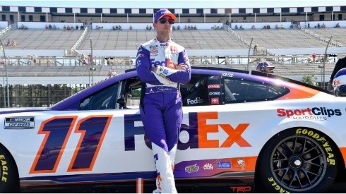 Denny Hamlin, poleman in Pocono