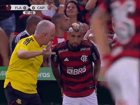 Vidal ahogó su grito de gol con Flamengo en empate con Paranaense