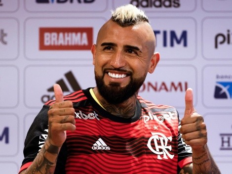 Vidal recibe con los brazos abiertos a Pulgar en Flamengo