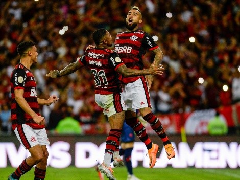 ¡Las hizo todas!: Vidal anota y asiste en el triunfo del Flamengo