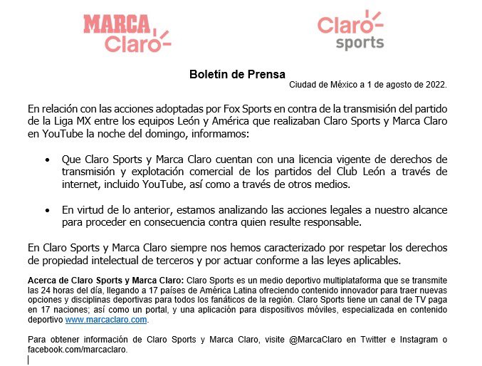 Marca Claro vs. Fox Sports