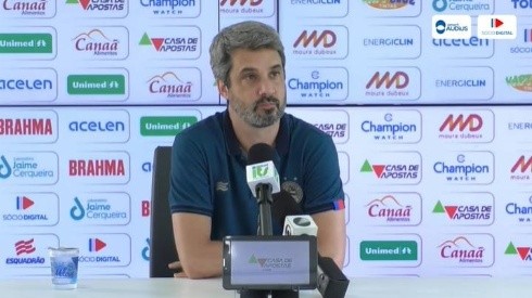Reprodução TV Bahia/ "Reconheceu seus erros, pediu perdão"; diretor de futebol do Bahia fala sobre a contratação de Marcinho.