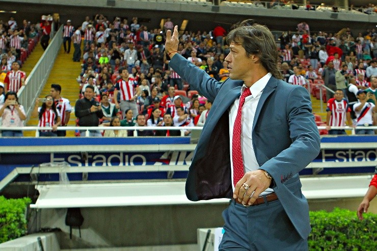 Zapopan, Jalisco, 17 de marzo de 2018. Matías Almeyda, durante el partido de la jornada 12 del torneo Clausura 2018 de la Liga Bancomer MX, entre las Chivas Rayadas del Guadalajara y los Tigres de la UANL, celebrado en el Estadio Akron. Foto: Imago7/Jorge Barajas