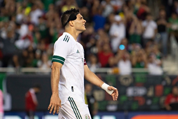 Chicago, Ilinois, Estados Unidos de Norteamerica a 5 de Junio 2022.   Raúl Jimenez durante el partido de preparación entre la selección nacional de Mexico y la selección de Ecuador, realizado en la cancha del estadio del Soldado (Soldier Field).Foto:Imago7/Etzel Espinosa