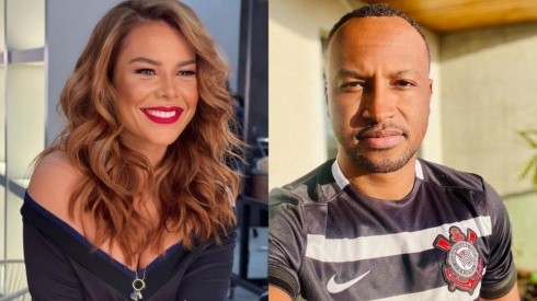 Fernanda Souza comenta coincidência com ex Thiaguinho: “Estamos muito felizes”. Imagens: Reprodução/Instagram oficial da atriz / do cantor.