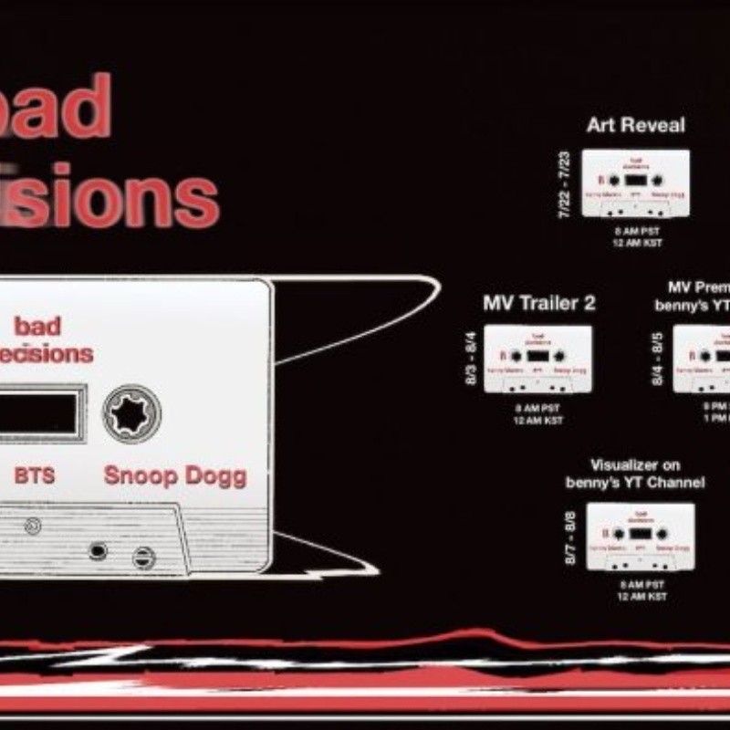 ◉ Escuchá “Bad decisions” de BTS, Benny Blanco y Snoop Dogg EN VIVO