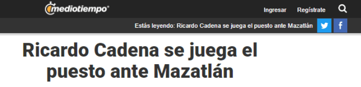 Ricardo Cadena, al borde del abismo