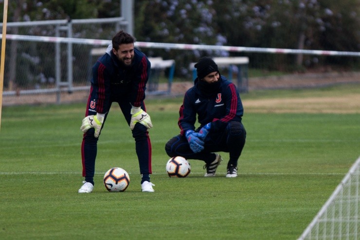 De Paul y Herrera compartiendo en la U | Foto: Agencia Uno 