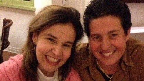 Claudia Rodrigues e a namorada, a empresária Adriane Bonato
