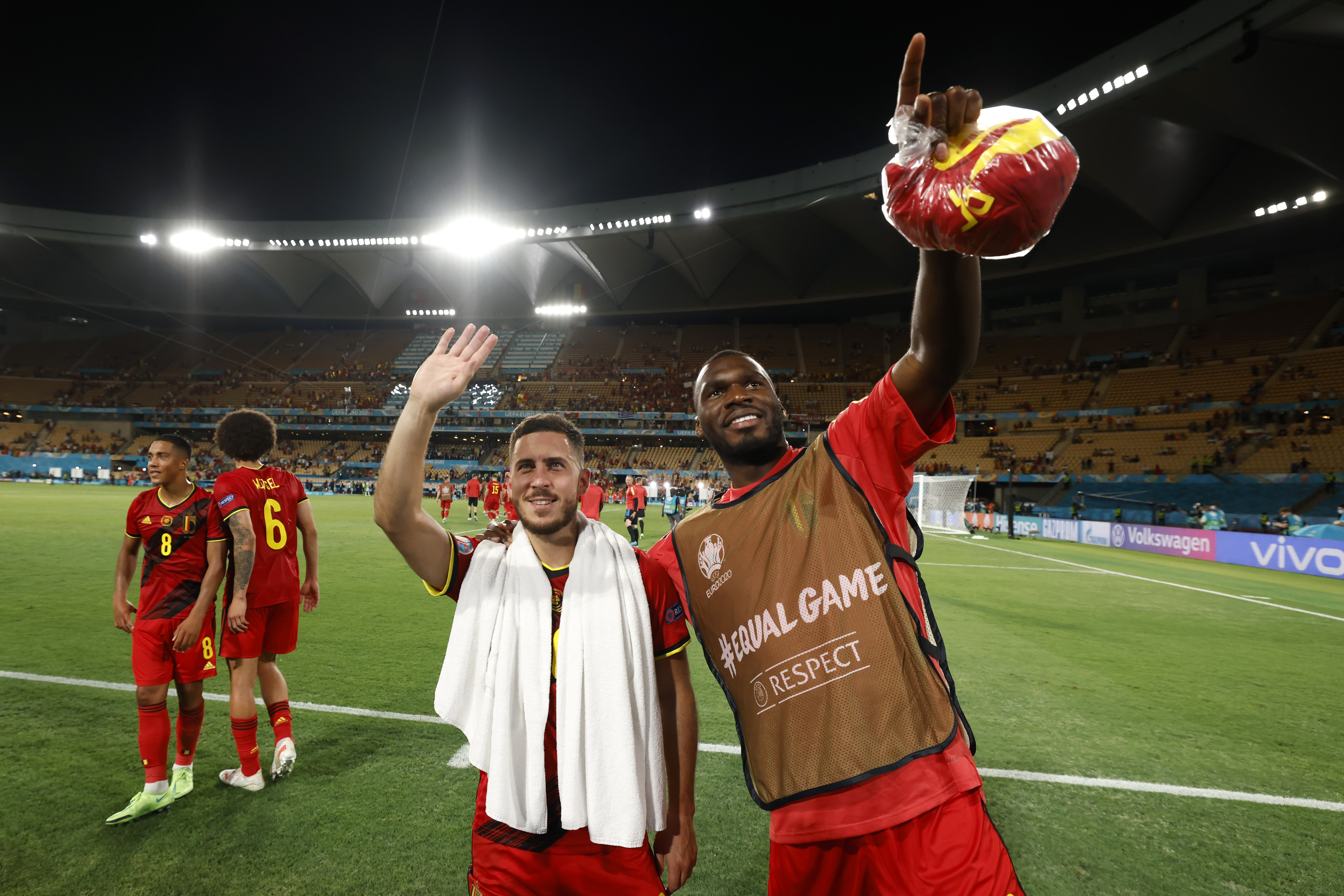 Benteke junto a Hazard en la Selección de Bélgica | Foto: Getty Images 