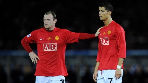 Wayne Rooney (left) and Cristiano Ronaldo when they played together at Man Utd.