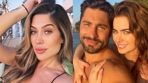 Ex-esposa de Victor Pecoraro zomba de troca de declaração entre ator e nova namorada. Imagens: Reprodução/Instagram de Renata Muller / oficial do ator.