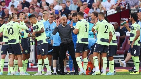 Equipo de City dirigido por Guardiola.