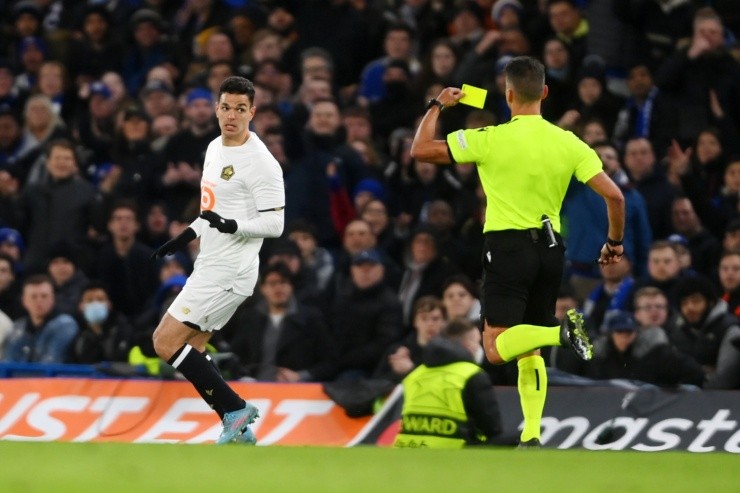 Ben Arfa en un partido de Champions League con el Lille