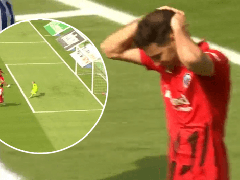 VIDEO | El gol imposible que erró Alario: ¡de frente al arco vacío!