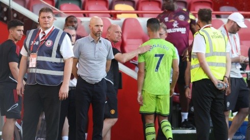 Tenso momento tras la goleada de Brentford.