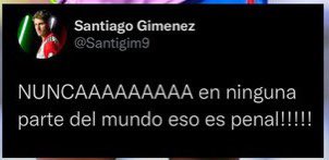 El mensaje que Santi Giménez publicó y luego borró. @SantiGim9
