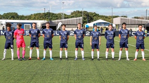 Auckland City en formación previo a la final.